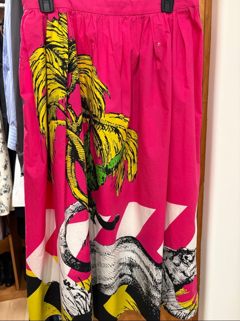 Dior Pink Tropical Print Skirt